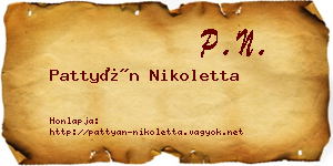 Pattyán Nikoletta névjegykártya