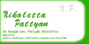 nikoletta pattyan business card