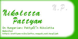 nikoletta pattyan business card